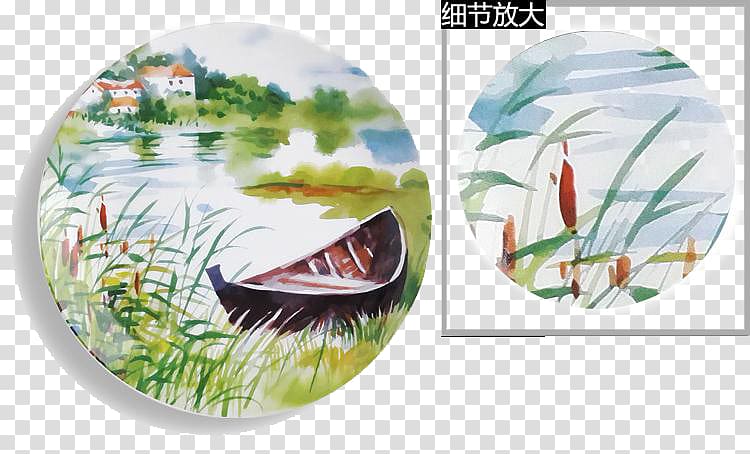 Creative Watercolor Painting Color Watercolor painting, Watercolor tray boat transparent background PNG clipart
