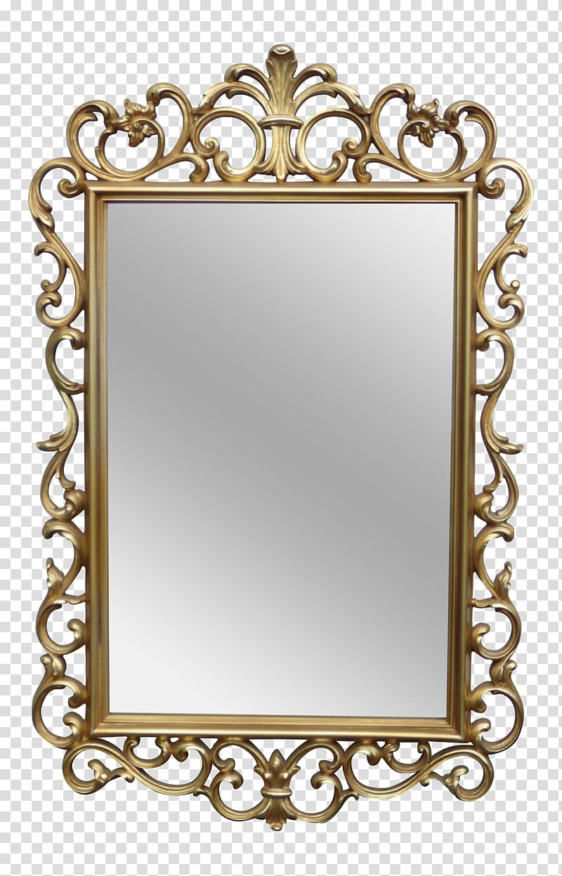 Frames Mirror Wall Rococo, mirror transparent background PNG clipart