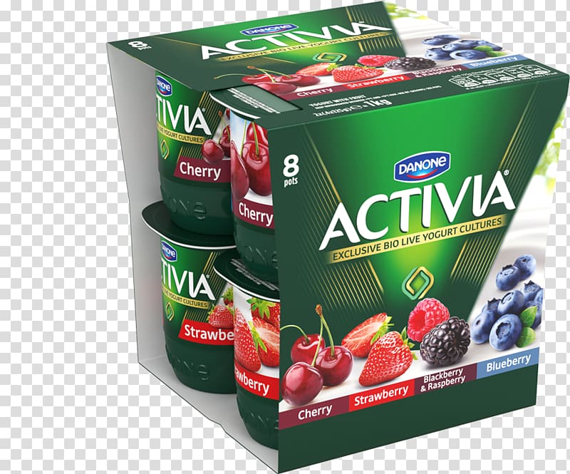 Berry Activia Yoghurt Fruit Danone, raspberry transparent background PNG clipart