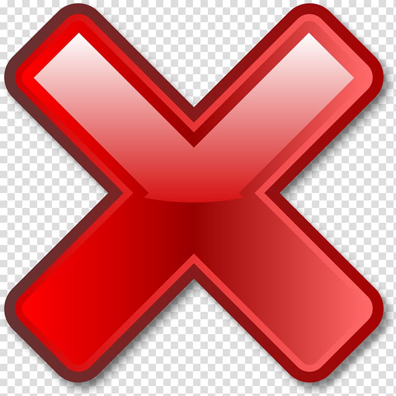 red X logo, Computer Icons Error Nuvola, wrong transparent background PNG clipart