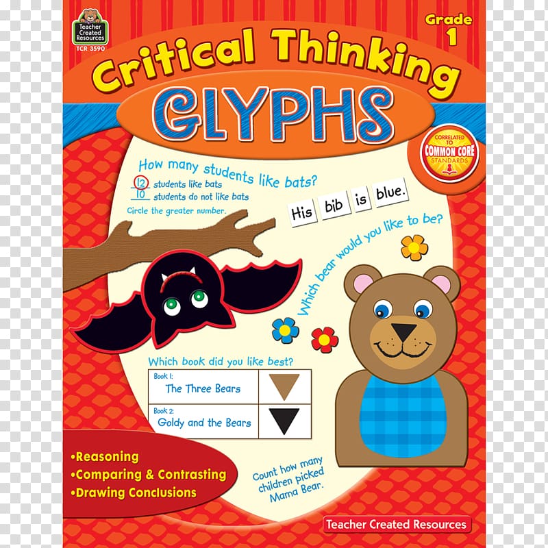 Critical Thinking Glyphs Grade 1 Book Essay Writing, book transparent background PNG clipart