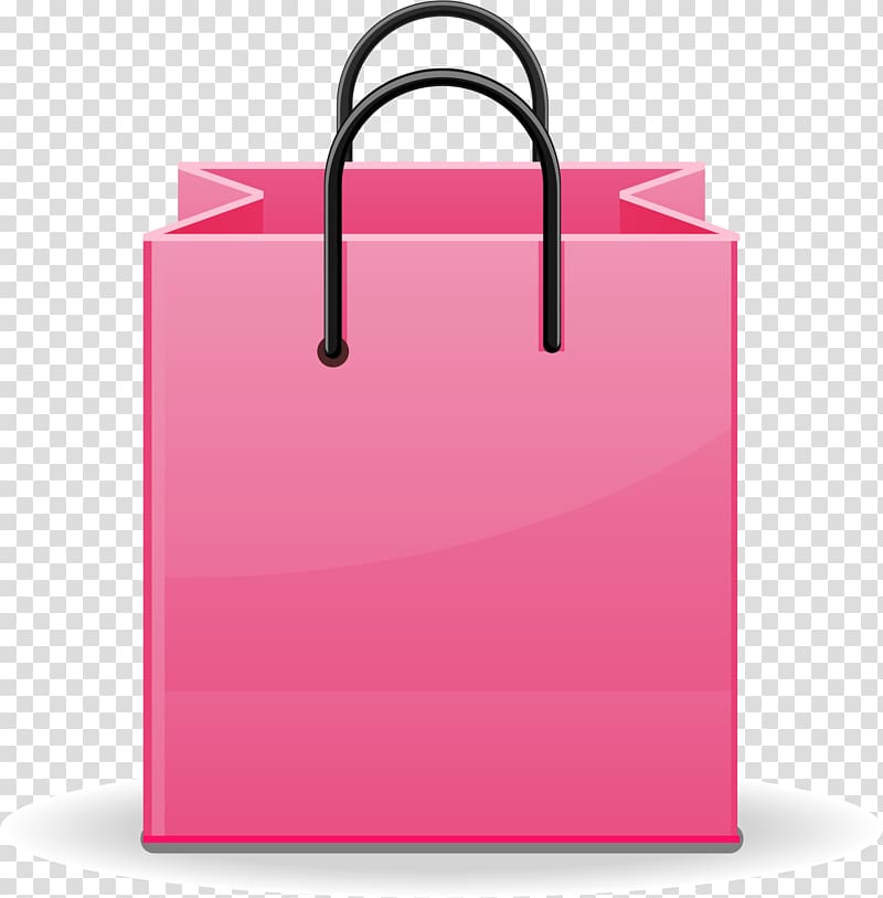 Pink paper bag illustration, Reusable shopping bag Gift, Bag transparent  background PNG clipart