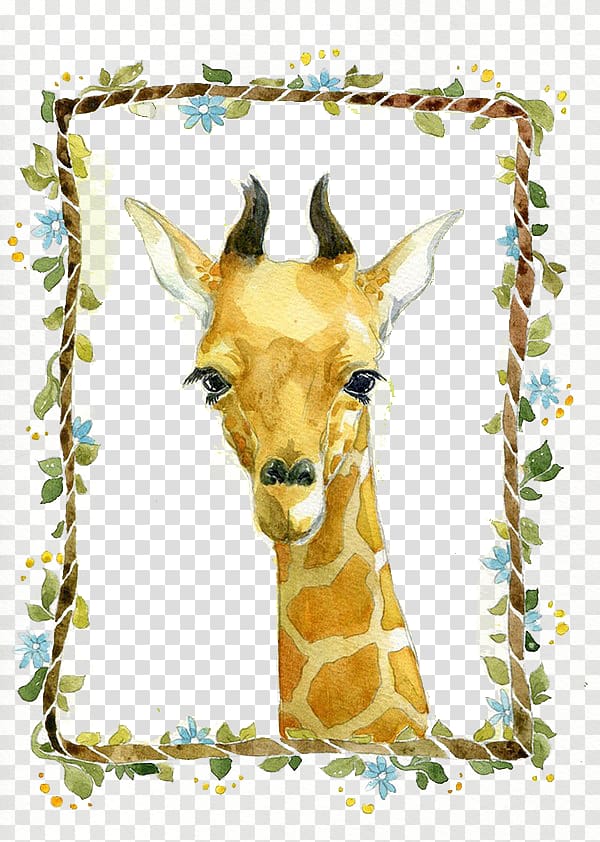 Giraffe Illustrator Illustration, Silent giraffe transparent background PNG clipart