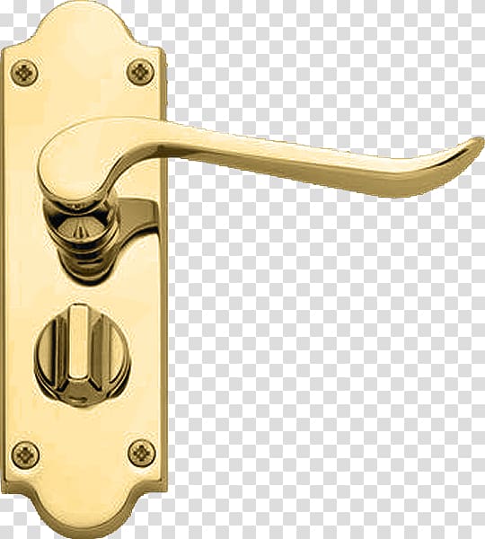 Door handle Latch Chrome plating, door transparent background PNG clipart
