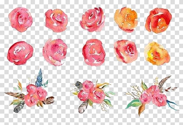 Flower bouquet Garden roses Watercolor painting, Watercolor flowers transparent background PNG clipart