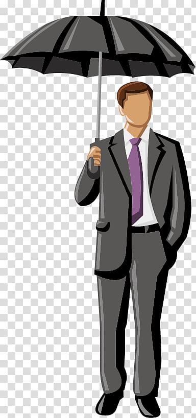 Umbrella Illustration, Creative business people transparent background PNG clipart