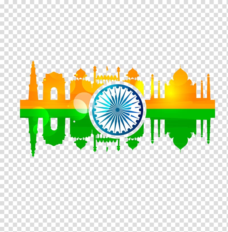 white and blue logo, Indian independence movement Indian Independence Day Flag of India Republic Day, temple transparent background PNG clipart