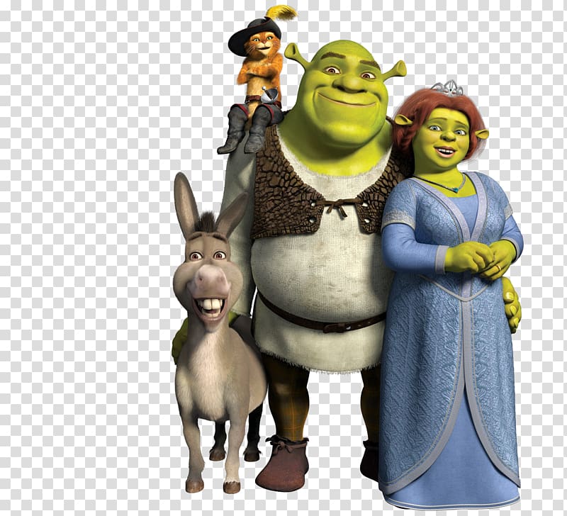Shrek family Illustration, Princess Fiona Donkey Shrek The Musical Lord  Farquaad, shrek transparent background PNG clipart