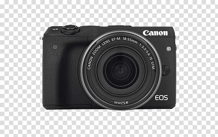 Digital SLR Canon EF-M 18–55mm lens Camera lens Mirrorless interchangeable-lens camera, camera lens transparent background PNG clipart