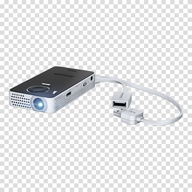 Handheld projector Philips PicoPix PPX4350 Multimedia Projectors Digital Light Processing, Projector transparent background PNG clipart