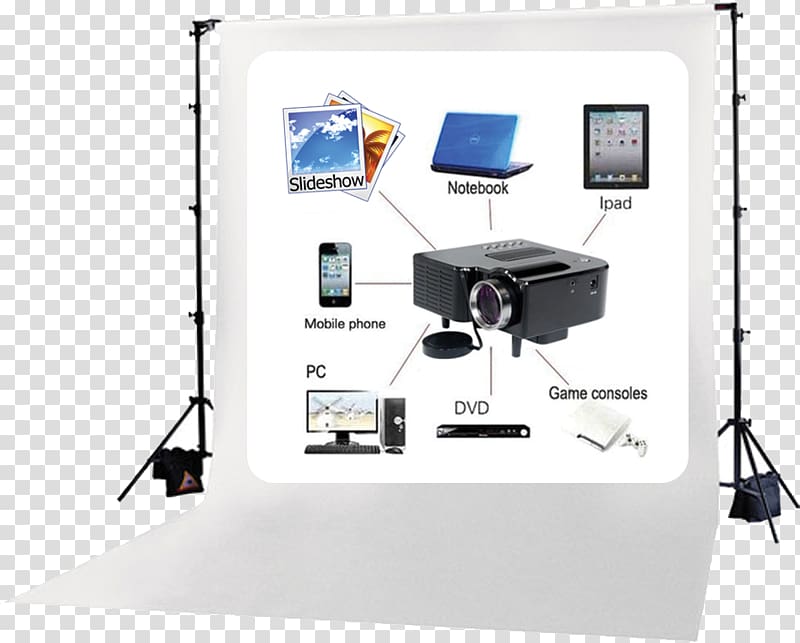 Light Multimedia Projectors White LCD projector, multiple projection lights transparent background PNG clipart