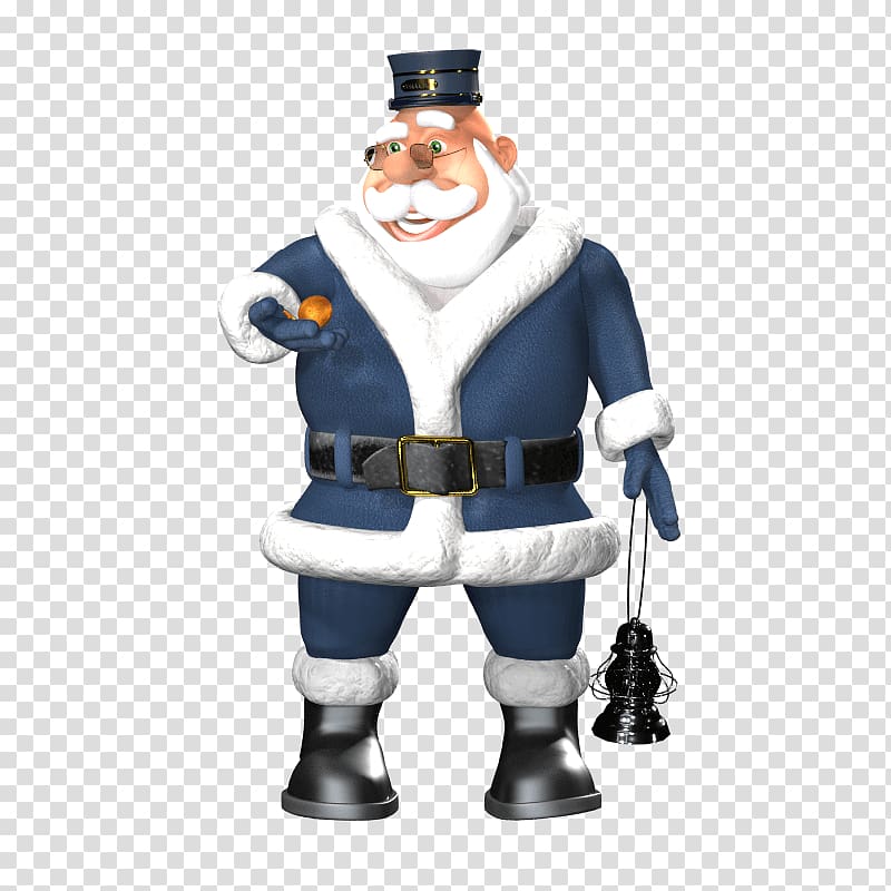 Santa Claus Train Conductor Costume, conductor transparent background PNG clipart