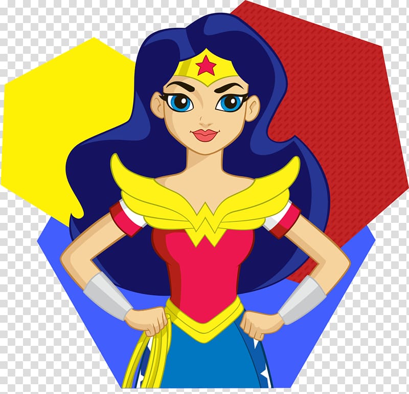Wonder Woman illustration, DC Super Hero Girls Diana Prince Supergirl Batgirl Harley Quinn, super hero transparent background PNG clipart