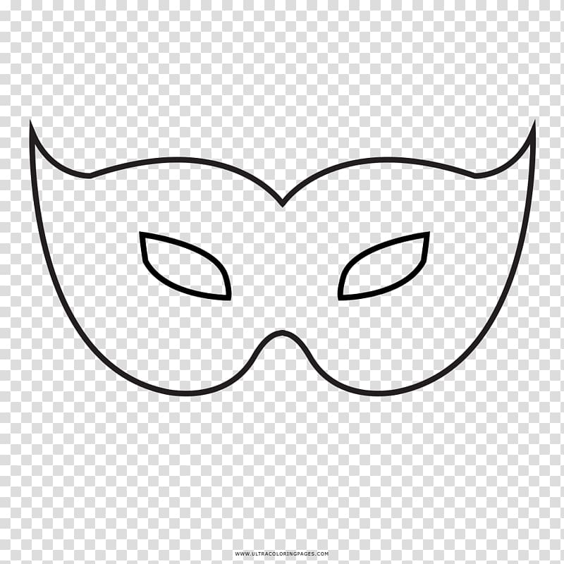 Mask Drawing Coloring book Carnival Black and white, Pascoa transparent background PNG clipart
