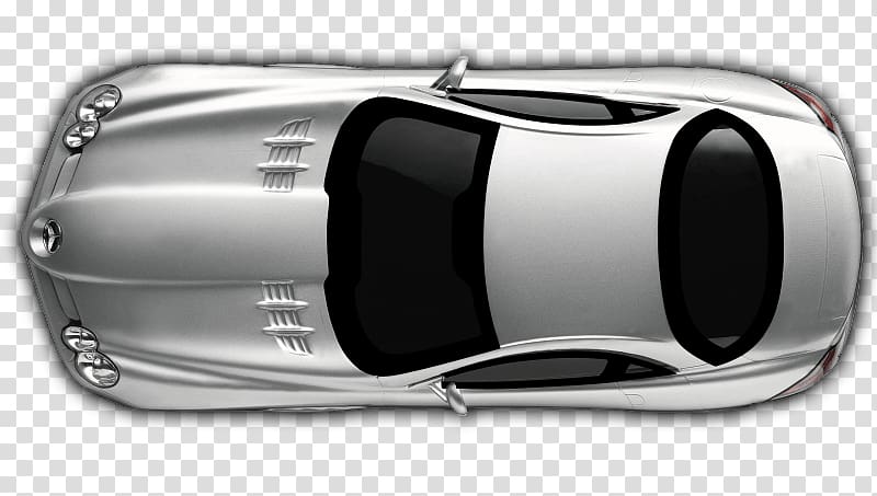 silver Mercedes-Benz coupe, Mercedes Amg Top View transparent background PNG clipart