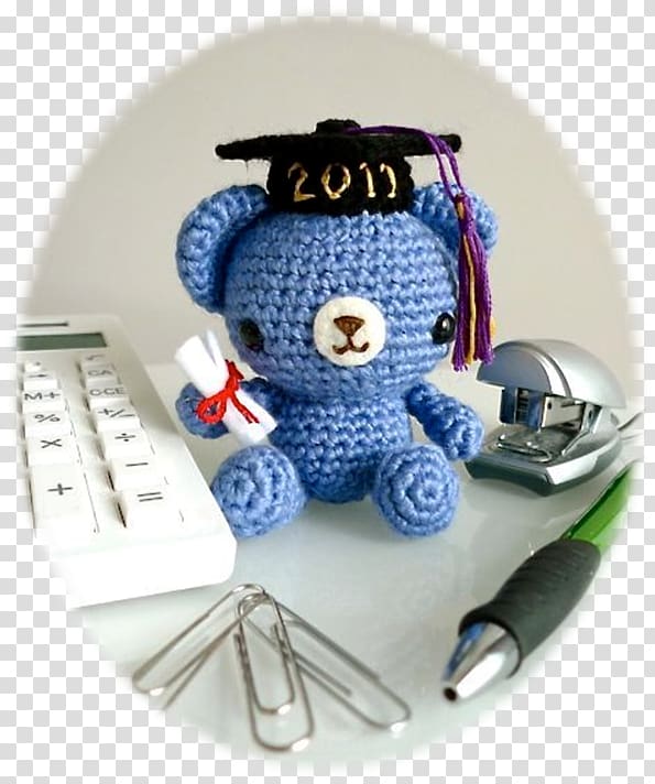 Amigurumi Crochet Gift Graduation ceremony Square academic cap, gift transparent background PNG clipart
