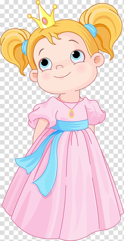 princess wearing pink dress with crown illustration, Princess Cartoon Illustration, Cartoon Princess transparent background PNG clipart