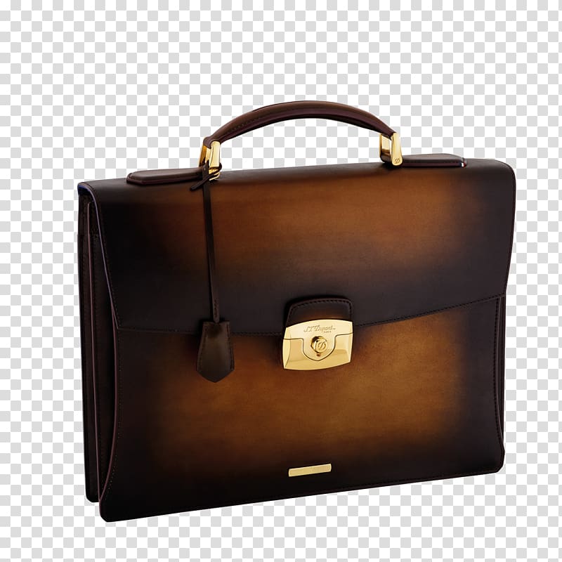 S. T. Dupont One gusset Briefcase Handbag Leather, catalog briefcase transparent background PNG clipart