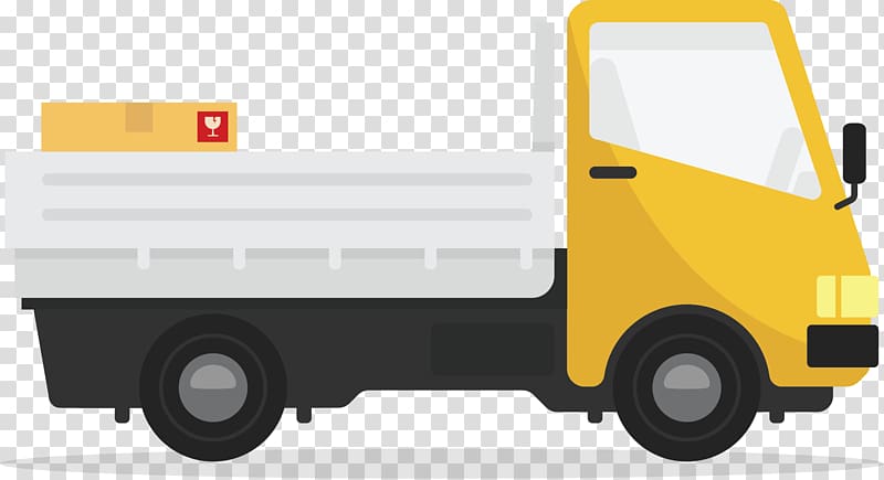 yellow pickup truck illustration, Car Truck Commercial vehicle Icon, Flash delivery truck transparent background PNG clipart