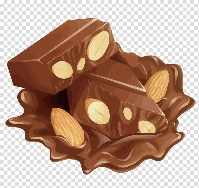 Chocolate Bonbon Praline Cartoon, almond chocolate transparent background PNG clipart