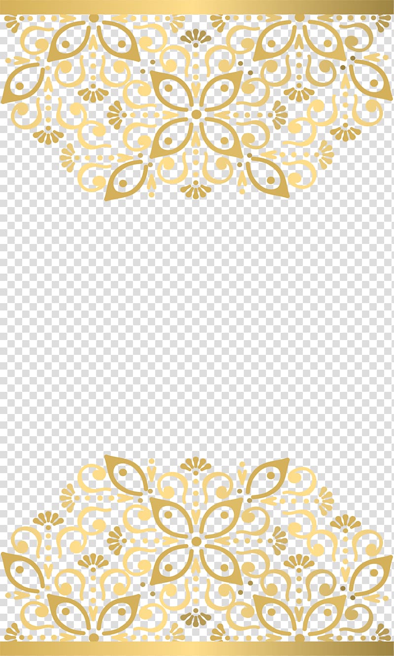 Paper Motif  Pattern Golden European Style Invitation 