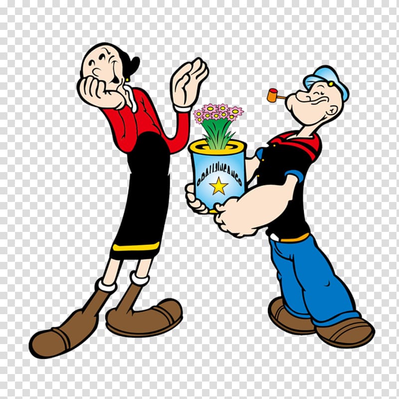 Popeye: Rush for Spinach Olive Oyl King Features Syndicate Cartoon, Brutus Popeye transparent background PNG clipart