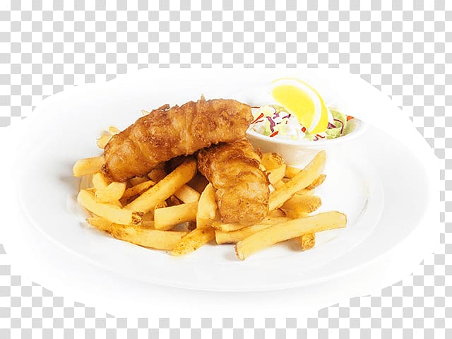 French fries Fish and chips Chicken and chips Coleslaw Chicken fingers, FISH Chips transparent background PNG clipart