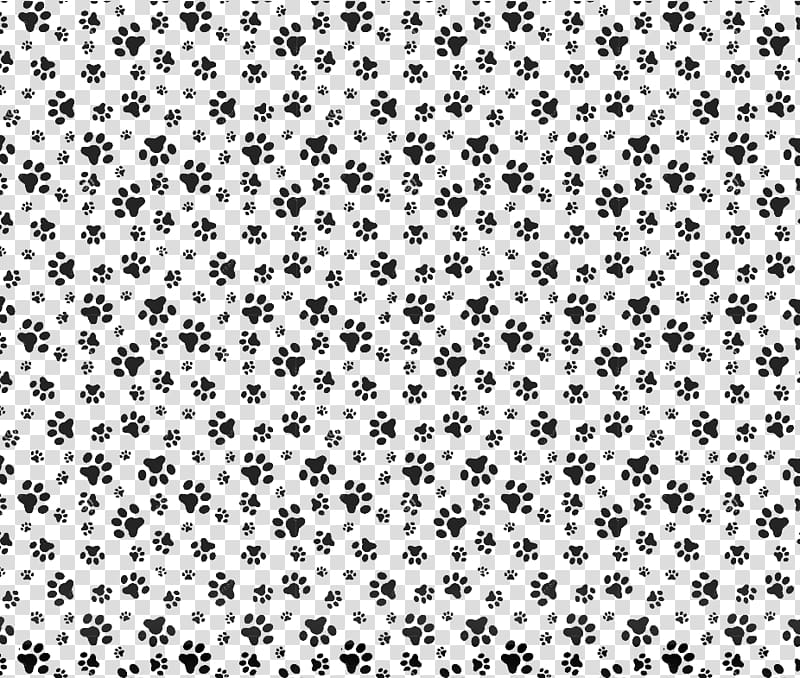 black paw wall graphic art, Dog Paw Cat Pattern, Dense dog paw prints transparent background PNG clipart
