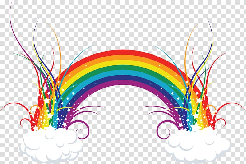 Cartoon Rainbow , rainbow transparent background PNG clipart