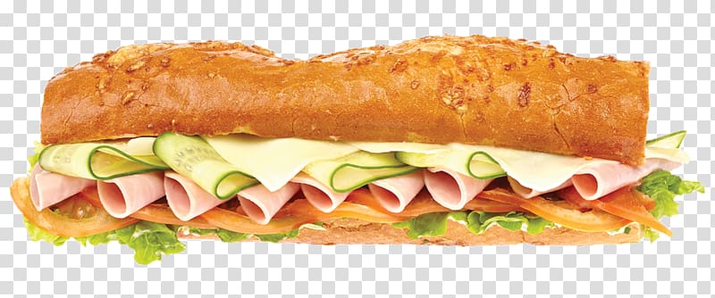 Ham and cheese sandwich Panini Baguette Submarine sandwich, ham transparent background PNG clipart
