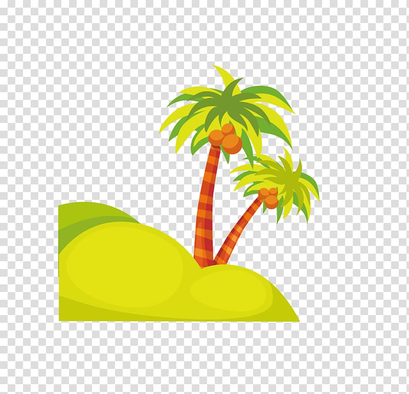 Cartoon , coconut tree transparent background PNG clipart