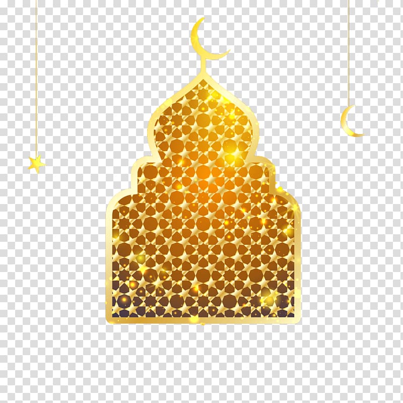 gold mosque illustration, Ramadan Eid al-Fitr Eid al-Adha Mosque, Islamic windows transparent background PNG clipart