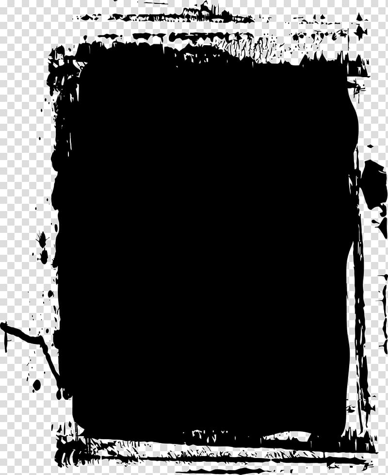 Monochrome Graphic design Poster, grunge frame transparent background PNG clipart