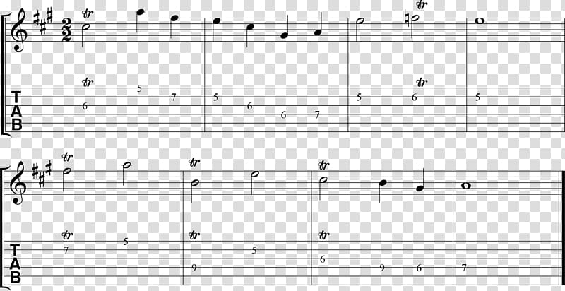 Sheet Music Tablature Chord Musical note Guitar, sheet music transparent background PNG clipart