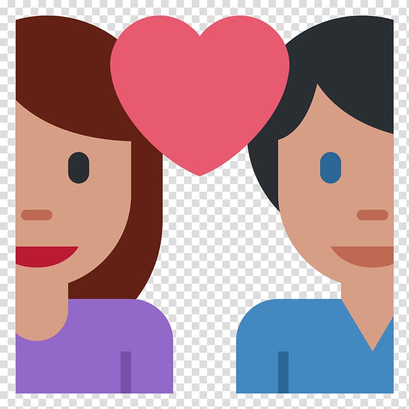 Emoji Heart Emoticon couple, Emoji transparent background PNG clipart