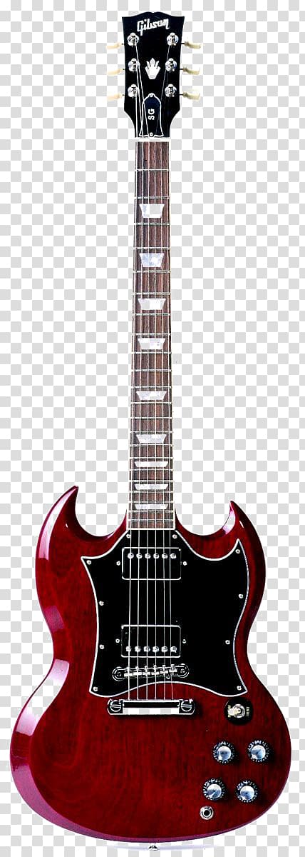 brown, red, and black Gibson SG electric guitar, Gibson Les Paul Gibson SG Special Guitar Gibson Brands, Inc., guitar transparent background PNG clipart