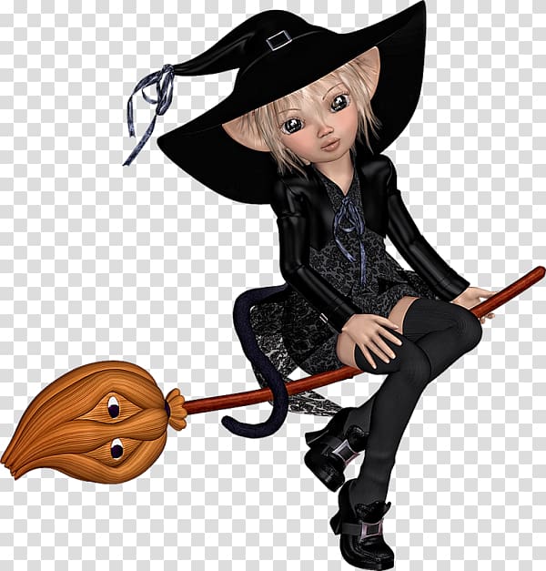 Household Cleaning Supply Cartoon Headgear, cute witch transparent background PNG clipart