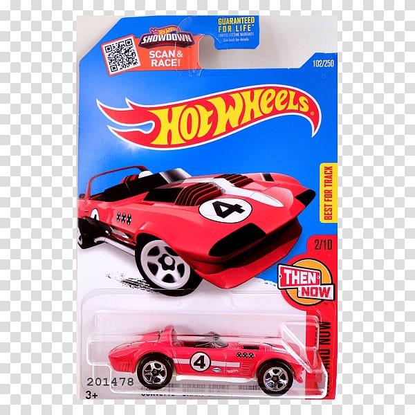 Model car Hot Wheels Die-cast toy 1:64 scale Chevrolet Corvette Convertible, hot wheels race off transparent background PNG clipart