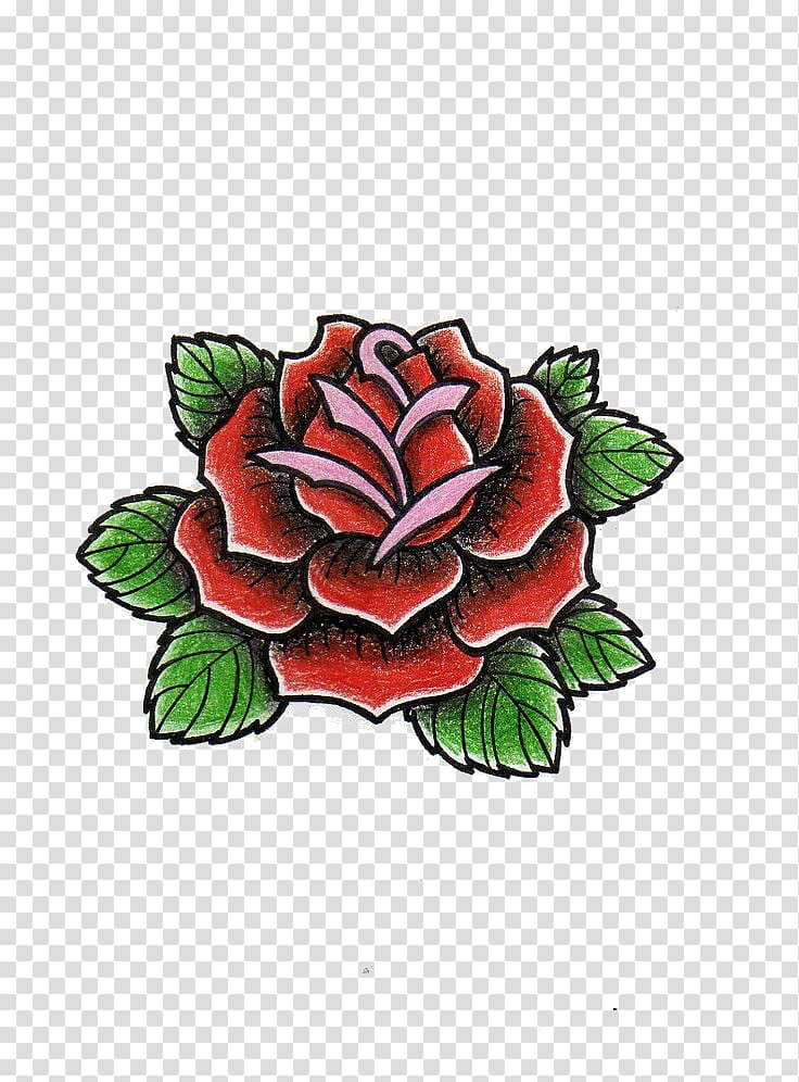 Old school (tattoo) Drawing Rose Sketch, rose transparent background PNG clipart