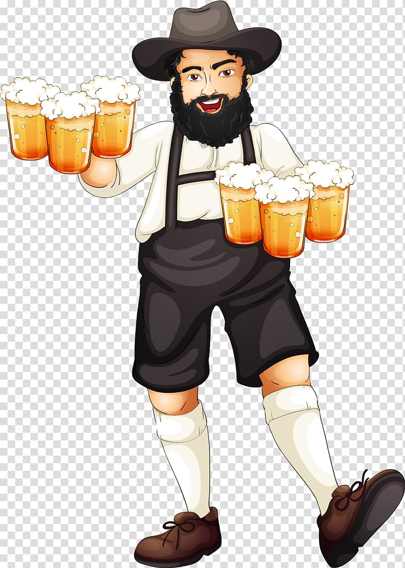 Oktoberfest Munich , Beer cartoon character transparent background PNG clipart