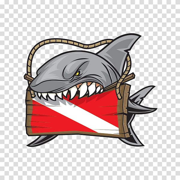 Diver down flag Scuba diving Underwater diving Shark, Flag transparent background PNG clipart