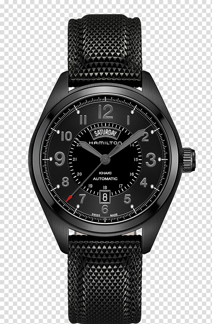 Hamilton Watch Company Automatic watch Chronograph Watch strap, Hamilton watches Black watches mechanical watches male table transparent background PNG clipart