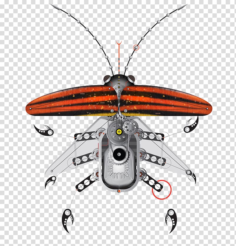 Butterfly Insect Creativity Antenna, Mechanical insect beetle transparent background PNG clipart