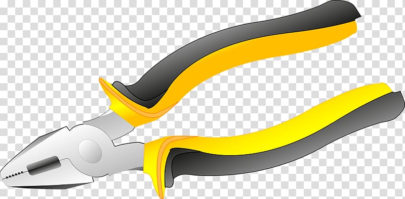 Toolbox Pliers, Yellow Pliers transparent background PNG clipart