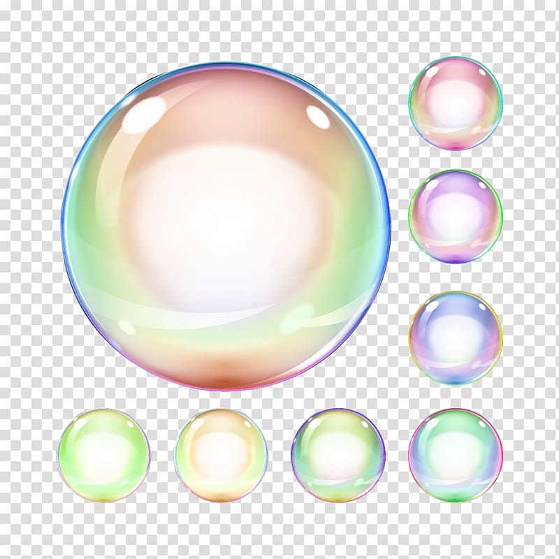 Soap bubble Color, Colored bubbles, bubble stickers transparent background PNG clipart