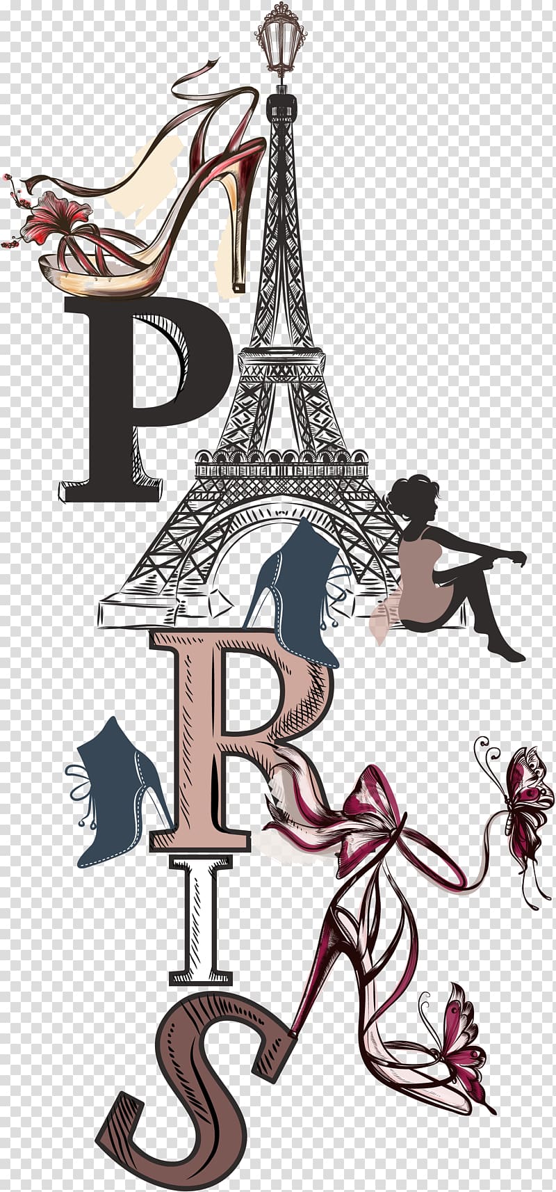 Paris Eiffel tower illustration, Eiffel Tower Euclidean , Paris Tower transparent background PNG clipart