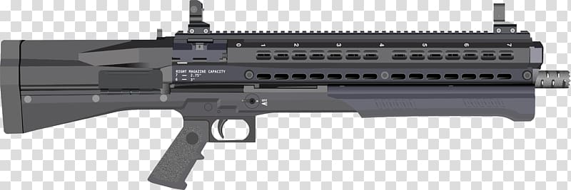 UTAS UTS-15 Pump action Bullpup Shotgun Kel-Tec KSG, hand gun transparent background PNG clipart