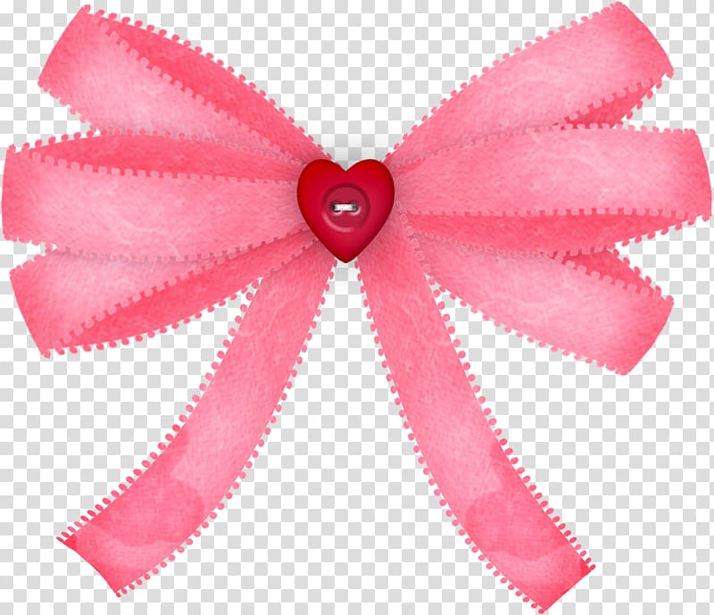 Paper Ribbon , Pink bow transparent background PNG clipart