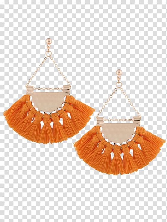 Earring Jewellery Fashion Tassel Necklace, yellow drop transparent background PNG clipart