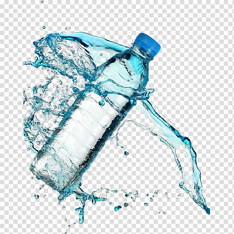 Mineral water Drinking water, Spray,Water ripples transparent background PNG clipart